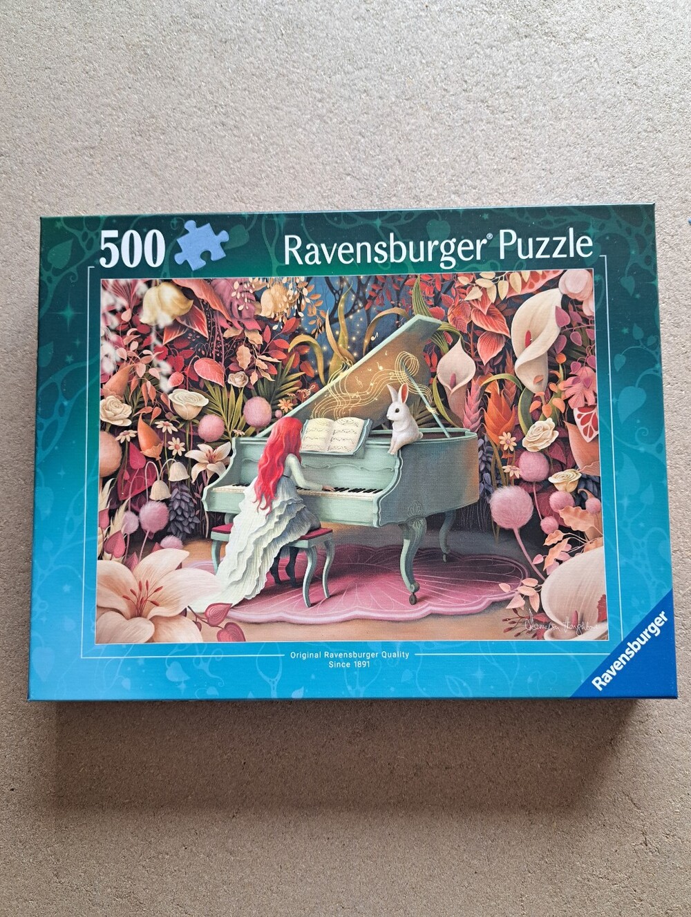 Ravensburger 500 Piece Puzzle 'Rabbit Recital' Piano Jigsaw Puzzle Complete